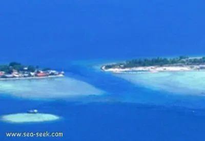 La passe de Tairapa, unique ouverture de l’atoll